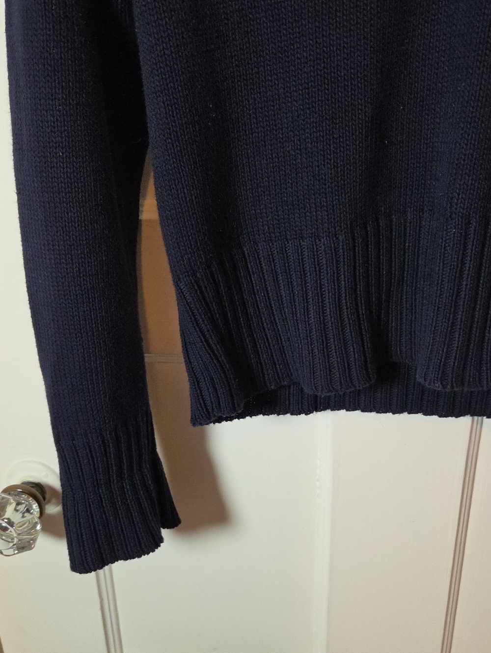 Vintage Ralph Lauren Lace-Up Knit Sweater In Navy With White Laces SZ Medium - Picture 6 of 11